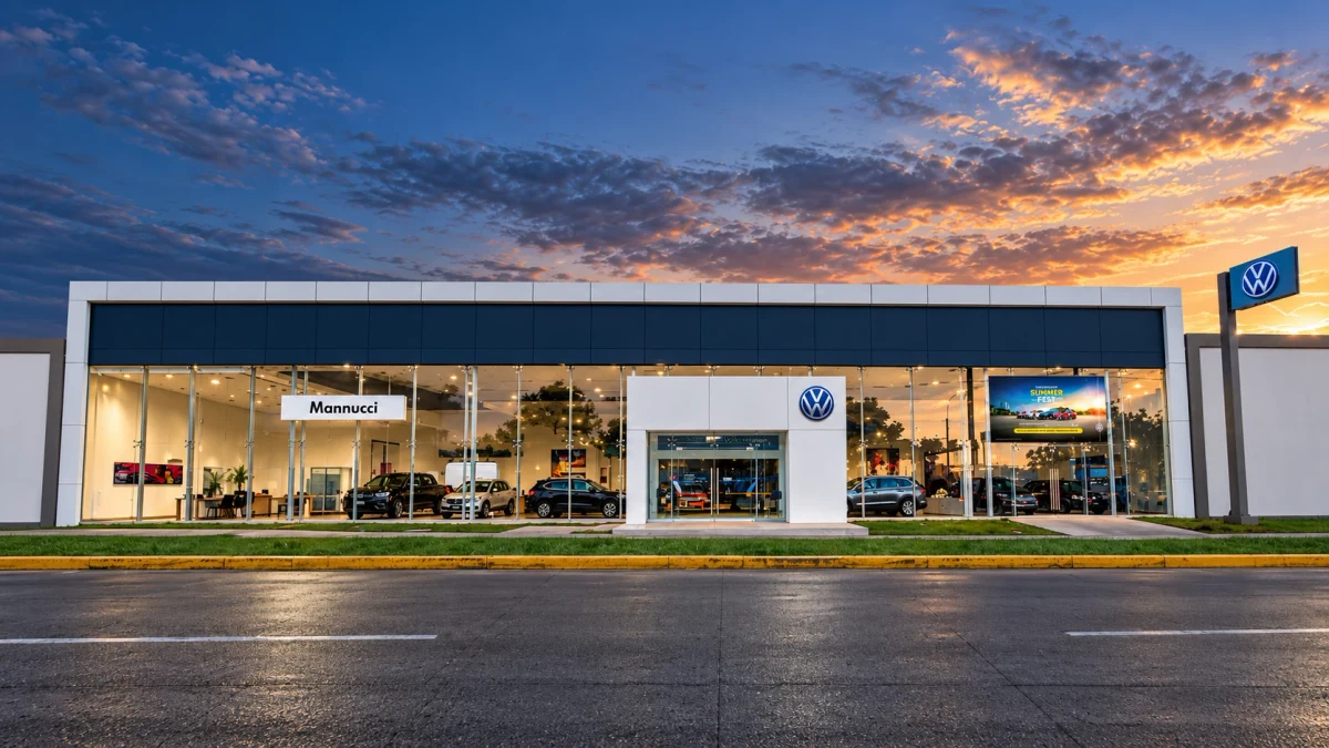 Fachada del concesionario Volkswagen Mannucci en Trujillo