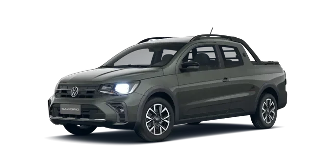 Volkswagen Saveiro visto de frente y de lado