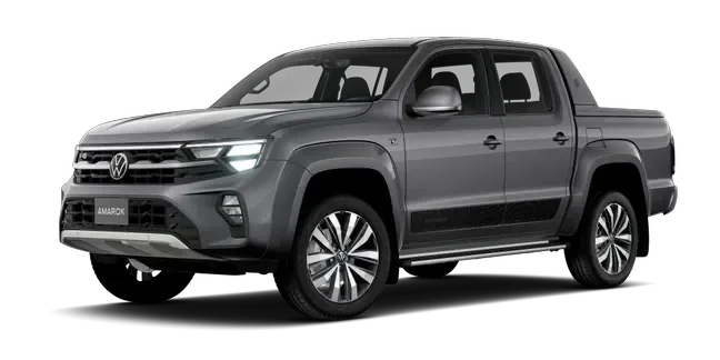 Volkswagen Amarok visto de frente y de lado